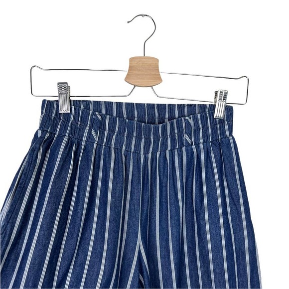 Final Touch Wide Leg Blue Striped Palazzo Pants Size Small - Picture 3 of 14